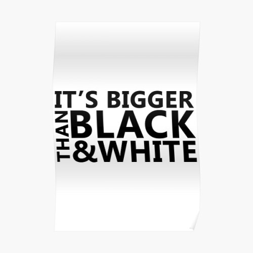 Jidion Posters - JiDion Merch BLM Its Bigger Than Black And White Poster RB1609