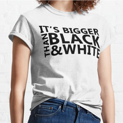Jidion T-Shirts - JiDion Merch BLM Its Bigger Than Black And White Classic T-Shirt RB1609