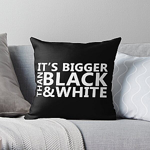 Jidion Pillows - JiDion Merch BLM Its Bigger Than Black And White Throw Pillow RB1609